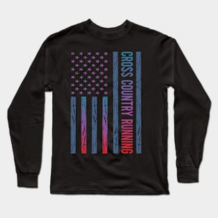 Gradient Flag Cross Country Running XC Long Sleeve T-Shirt
